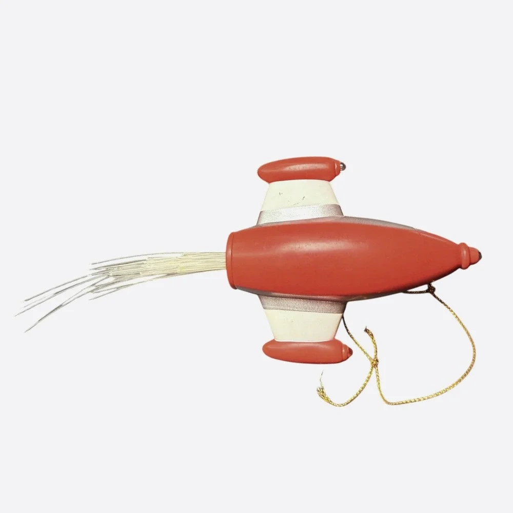 Vintage 1980s Avon Super Sonic Santa Fiber Optic Ornament Christmas‎ Retro